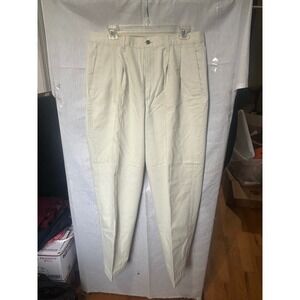 Dockers Classic Fit Mens Khaki Pants Pleated 34x31 100 Cotton Made in USA